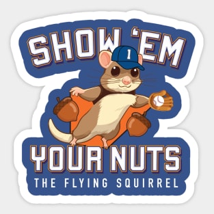 Show 'em Your Nuts Jeff McNeil Flying Squirrel New York Mets Shirt Sticker